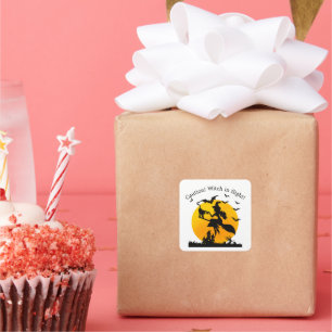 Let op! Getuige in vlucht Vierkante Sticker