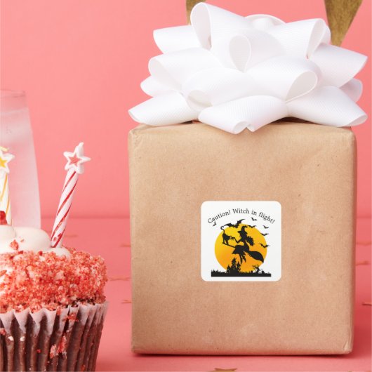 Let op! Getuige in vlucht Vierkante Sticker (Feest)