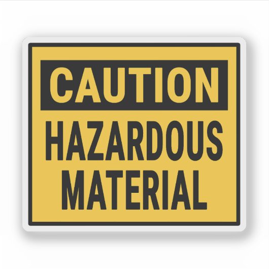 Let op: Gevaarlijk materiaal Sticker (Voorkant)