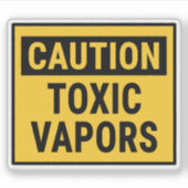 Let op: giftige dampen sticker (Voorkant)