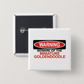 Let op: Goldendoedle Vierkante Button 5,1 Cm (Voorkant /achterkant)