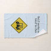 Let op Golf Cart Road Sign Blue Hand Towel Handdoek (Handdoek)