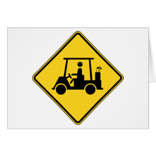 Let op Golfkar Teken Kaart