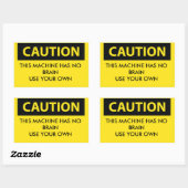 LET OP: grappige werkplek sticker hardhat (Vel)