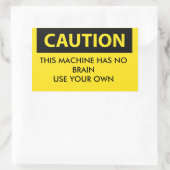 LET OP: grappige werkplek sticker hardhat (Tas)