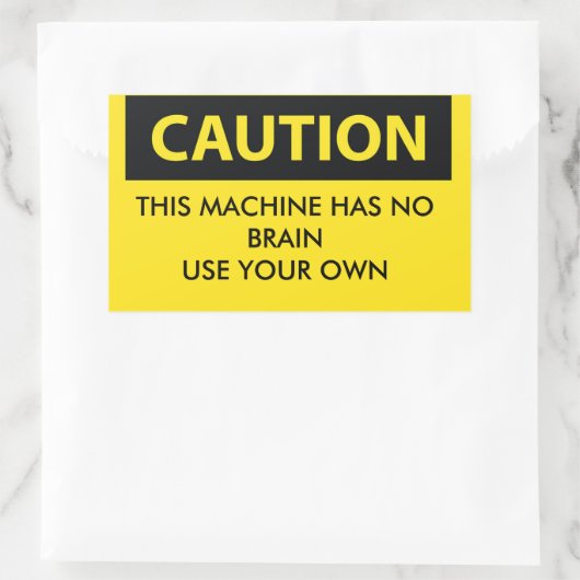 LET OP: grappige werkplek sticker hardhat (Tas)