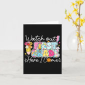 Let op, groep drie, ik kom eraan Terug naar school Kaart (Gele Bloem)