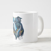 Let op grote koffiekop (Voorkant rechts)