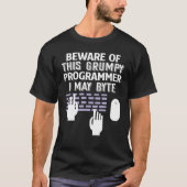 Let op: Grumpy Programmer T-shirt (Voorkant)