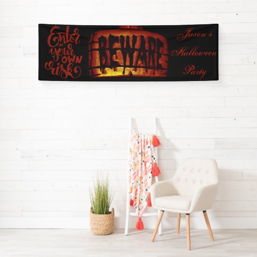 Let op Halloween Spandoek (Insitu)