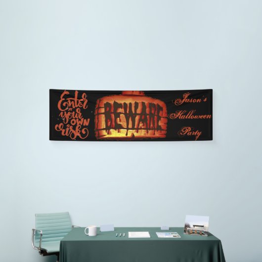 Let op Halloween Spandoek (Beurs)