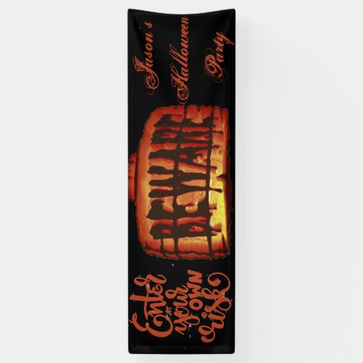 Let op Halloween Spandoek (Verticaal)