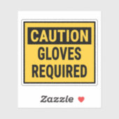 Let op Handschoenen vereist Sticker (Vel)