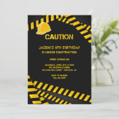 Let op Harde Hoed Uitnodiging (Staand voorkant)