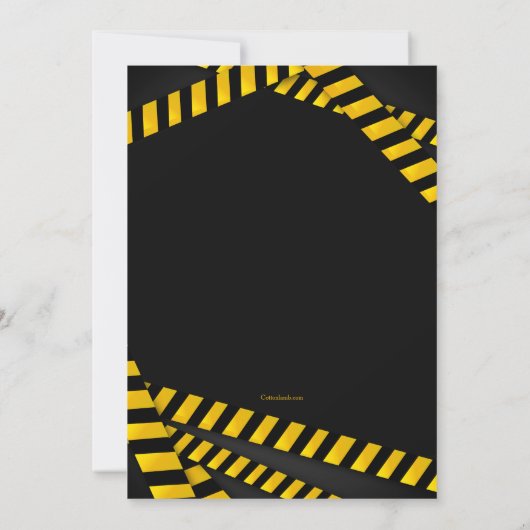 Let op Harde Hoed Uitnodiging (Achterkant)