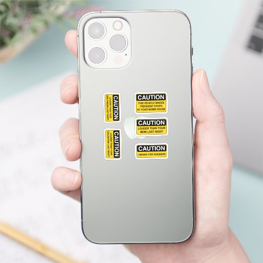 Let op: Helmet Stiker Packs Sticker (Telefoon)