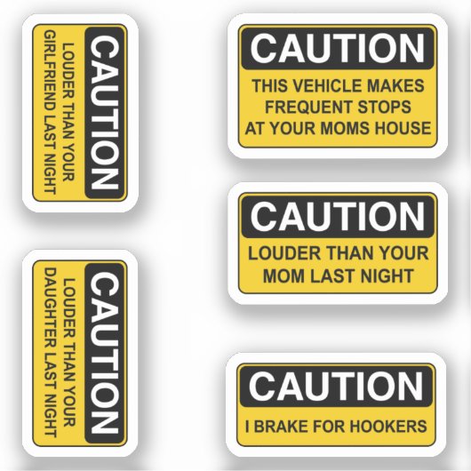 Let op: Helmet Stiker Packs Sticker (Voorkant)