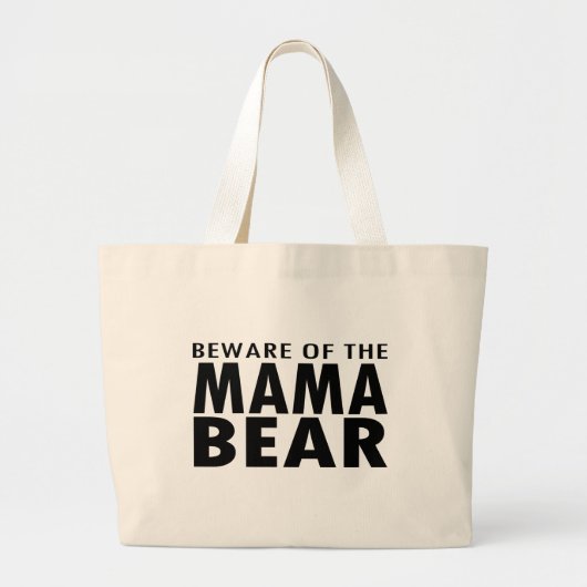 Let op het Beer van mama Grote Tote Bag (Voorkant)
