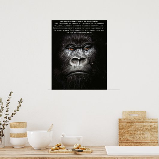 Let op het Beest Man... Poster (Keuken)