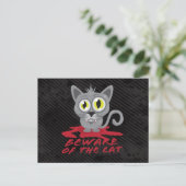 Let op het Briefkaart van de kat (Staand voorkant)