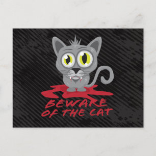 Let op het Briefkaart van de kat