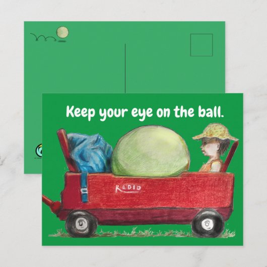 Let op het Briefkaart voor de herinnering aan de k (Voorkant / Achterkant)