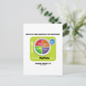 Let op het ontbreken van dessert en denk erover na briefkaart (Staand voorkant)