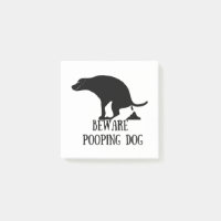 Let op het pooping Dog