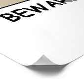 Let op het Poster Falling Objects (Hoek)