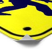 Let op het Poster van Bigfoot Sign (Hoek)