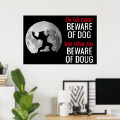 Let op het Poster van Werewolf (Thuiskantoor)