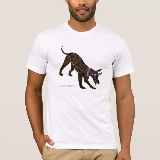 Let op het T-shirt van de Dog Cave Canem Pompeii M (Voorkant)