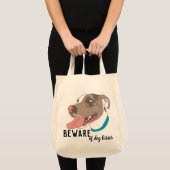 Let op het Tas Dog Kisses: White en Tan Pit Bull (Voorkant (product))