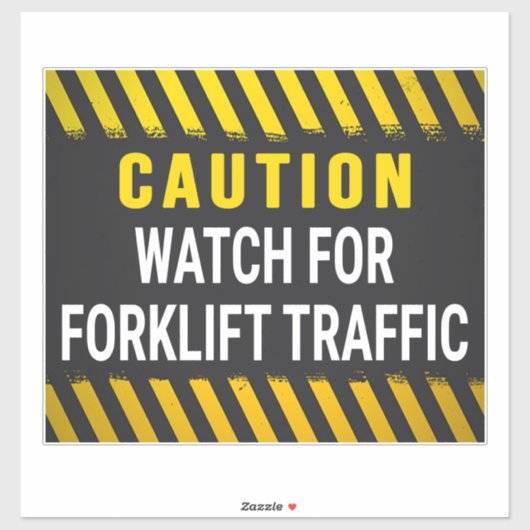 Let op het vorkhefverkeer sticker (Vel)