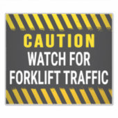 Let op het vorkhefverkeer sticker (Voorkant)