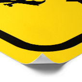 Let op het waarschuwingsbord voor tekeningen poster (Hoek)