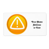 Let op het waarschuwingssymbool etiket (Voorkant)