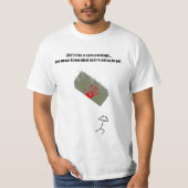 Let op het zorgpakket! t-shirt (Voorkant)
