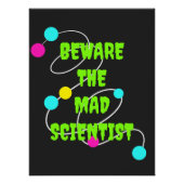 Let op het zwarte Poster van de Mad Scientist (Voorkant)