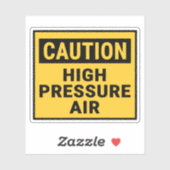 Let op: hoge druk lucht sticker (Vel)