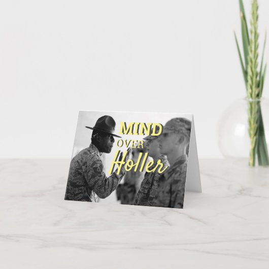 Let op: Holler Army Soldaat Boot Camp Cadet Kaart (Voorkant)
