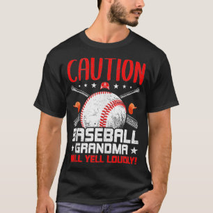 Let op honkbal oma zal schreeuwen luid liefhebber t-shirt