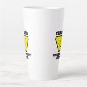 Let op! Hoog cafeïnegehalte Latte Mok (Voorkant)