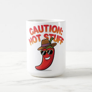 Let op: Hot Stuff Design - Fun Chili Pepper Koffiemok