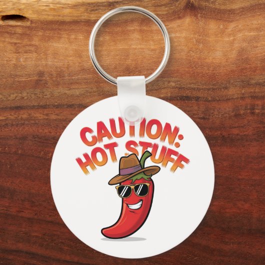Let op: Hot Stuff Design - Fun Chili Pepper Sleutelhanger (Voorkant)