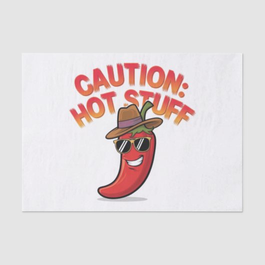 Let op: Hot Stuff Design - Fun Chili Pepper Tissuepapier (Voorkant)