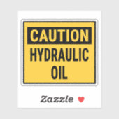 Let op: hydraulische olie sticker (Vel)