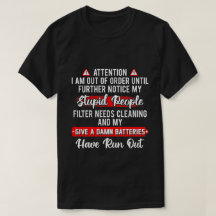 Let op Ik ben defect Sarcasme Fun cadeau