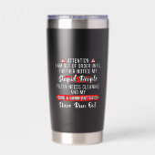 Let op, ik ben defect - sarcastisch grappig cadeau geïsoleerde drinkbeker (Achterkant)