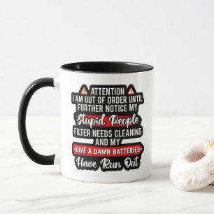 Let op, ik ben defect - Sarcastisch grappig cadeau Mok